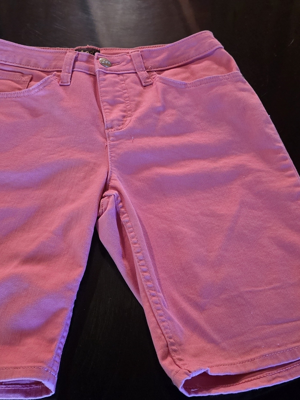 Lee Brand Pink Bermuda-length denim shorts.